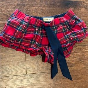 Plaid pajama shorts Abercrombie and Fitch